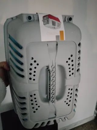 Transportín Gato Gris y azul sin estrenar