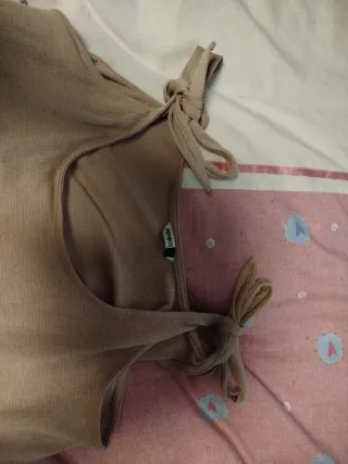 Jersey tirantas beige talla única