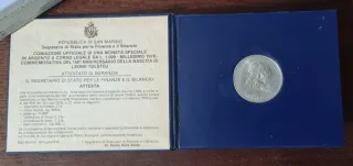 San Marino Lira Monedas Plata
