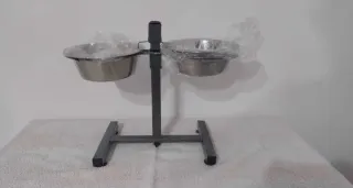 Bebedero/Comedero, altura ajustable para mascotas