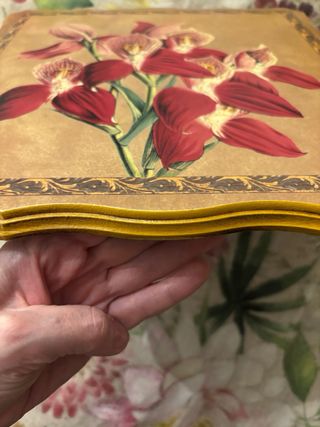 Coppia quadri in legno con orchidee