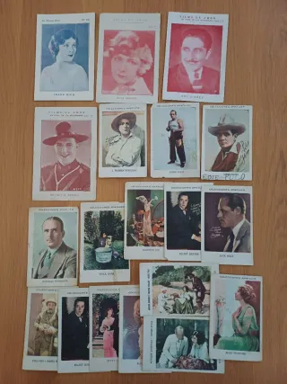 115 Cromos Postales Artistas, actores y actrices