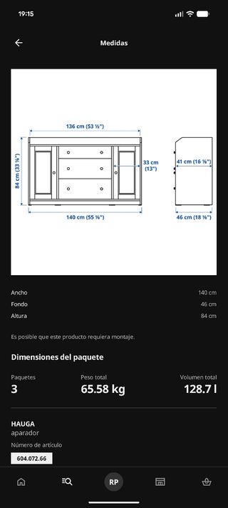 Mueble aparador Ikea
