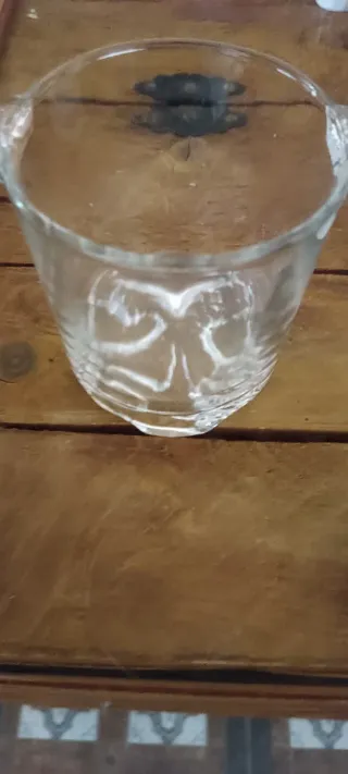 Cubitera de cristal con asas