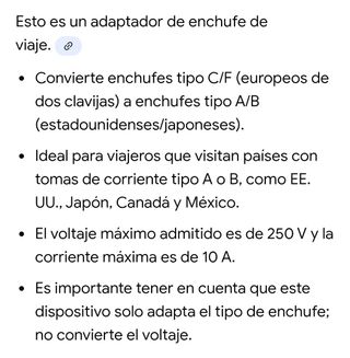 Adaptador de enchufe blanco