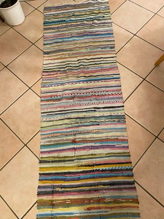 Tappeto runner a strisce multicolore