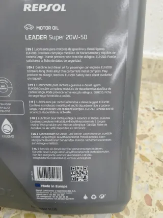 Aceite Repsol LEADER 20W-50 5L