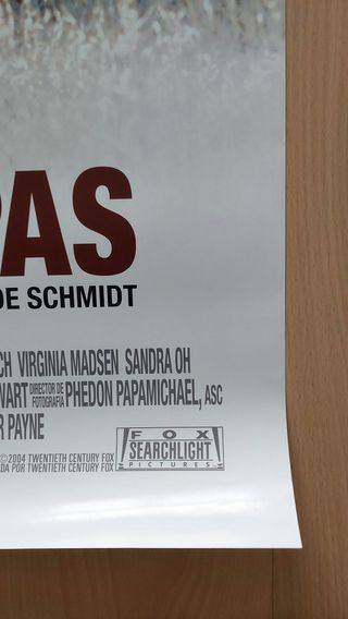 Cartel original cine Entre Copas (Alexander Payne)