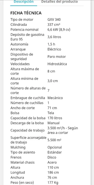 Cortacésped Honda HF 1211