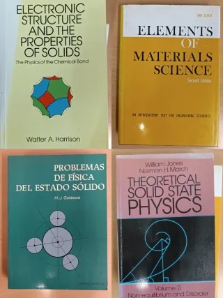 Lote 4 libros física del estado solido.Ciencia
