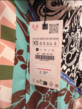 Vestido largo Zara estampado