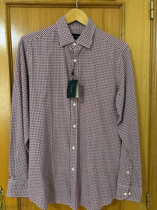 Camisa Massimo Dutti cuadros rojos y blancos