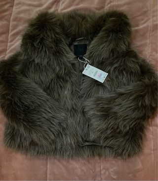 Abrigo pelo Zara Talla S