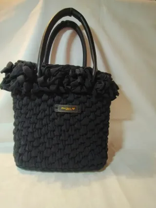 Borsa uncinetto nera