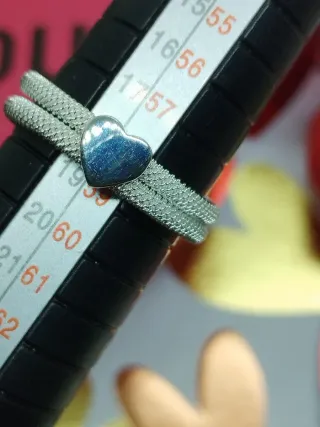 Anillo  Plata Doble Icon Mesh motivo  Oso Corazón