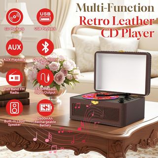 NUEVO Reproductor CD Portátil Marrón