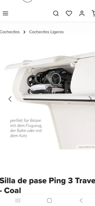 Silla de paseo negra y roja