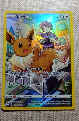 Carta Pokémon Eevee Básica HP 70