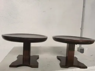 Juego de 2 mesitas auxiliares de madera