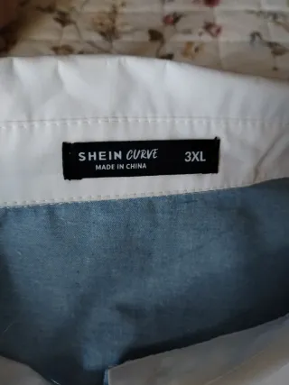 Camisa vaquera y blanca 3XL