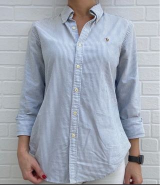 Camisa Polo Ralph Lauren Rayas Azul/Blanco