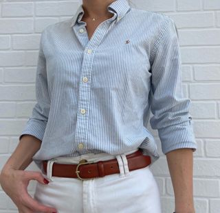 Camisa Polo Ralph Lauren Rayas Azul/Blanco