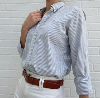 Camisa Polo Ralph Lauren Rayas Azul/Blanco
