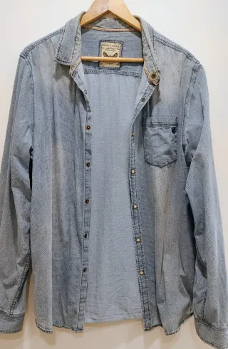 Camisa Vaquera Brave Soul Azul