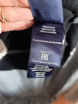 Jersey Edén Park cuello alto rayas Talla L