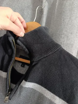 Jersey Edén Park cuello alto rayas Talla L