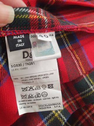 Falda Dolce&Gabbana Lana Tartán