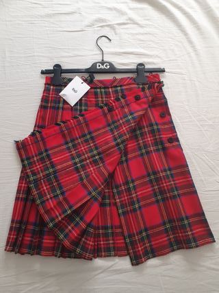 Falda Dolce&Gabbana Lana Tartán
