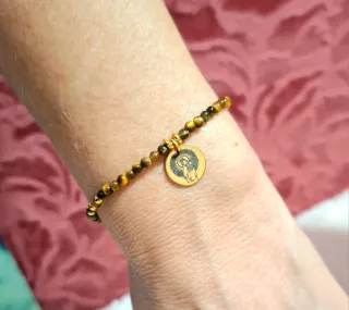 Pulsera Ojo De Tigre Virgen Del Pilar.