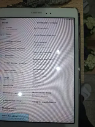 Tablet Samsung Plata y Blanca