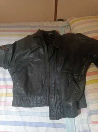 cazadora piel vintage