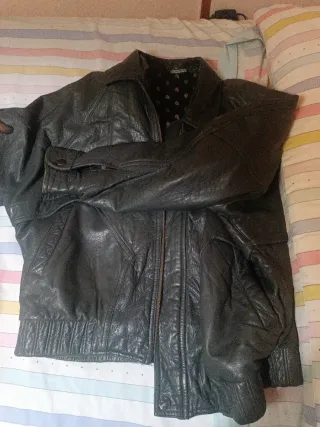 cazadora piel vintage