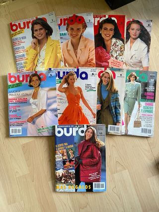 Lote de 28 revistas Burda años 90s