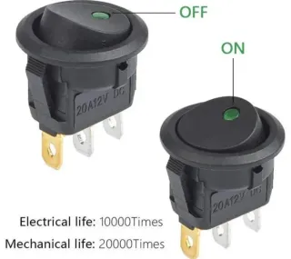 2 Interruptores Redondos con LED