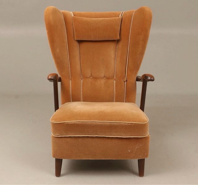 Butaca terciopelo mediados siglo XX