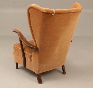 Butaca terciopelo mediados siglo XX