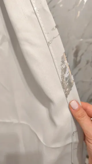 Cortinas Poliéster Gris Perla y Plata con anillas