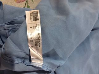 Top Terranova a balze azzurro taglia L