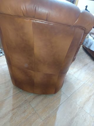 Sillones de piel original marrones