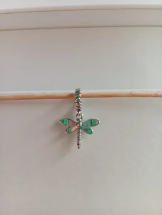 Charm colgante Libélula Plata