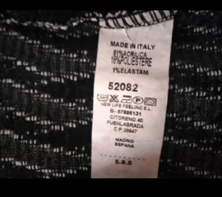 Chaqueta blanca y negra de Chocolate Preppy.