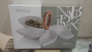 Antipastiera Brandani in ceramica e legno