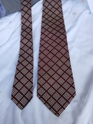 Cravatta Tom Harrison Beige e Rossa