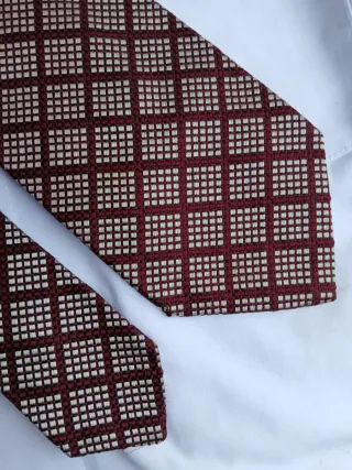 Cravatta Tom Harrison Beige e Rossa