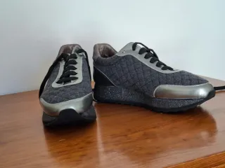 Zapatos cordones gamuza guateada combinados