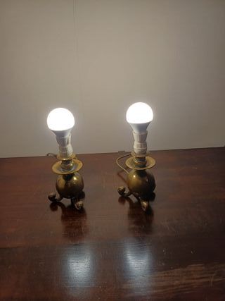 Coppia abat-jour bronzo anni '50